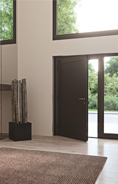 Haustüre in schwarz von innen 